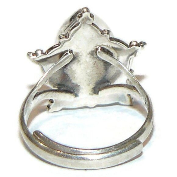 Unique Genuine Turquoise Sterling Silver Ring Adjustable - Picture 5 of 8